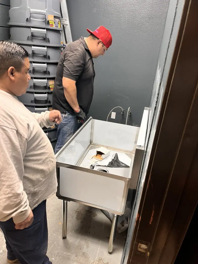 Commercial plumbing and sink installation in Delair
